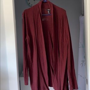 Men/women’s burgundy cardigan